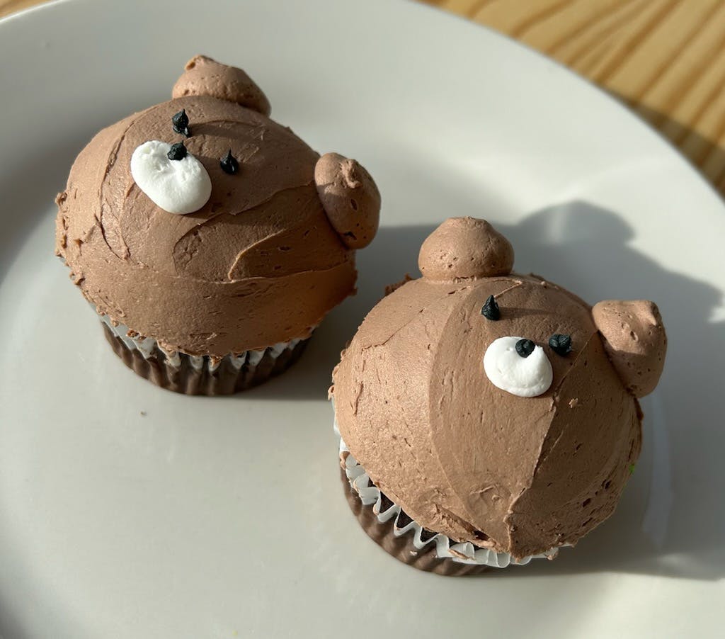 Picture of a teddy bear cupcake